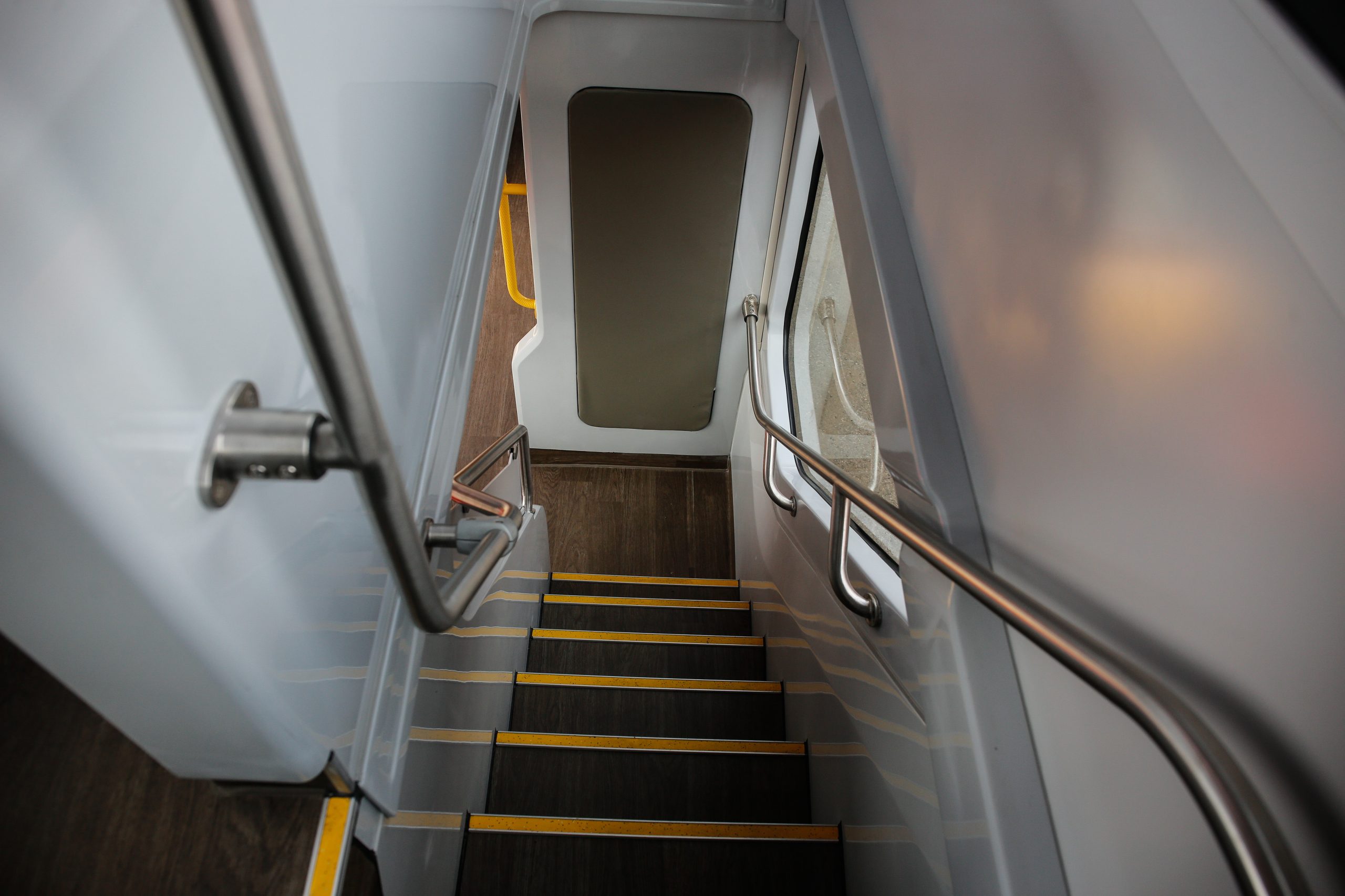 Buses de 2 pisos para el sistema RED, se estrenaron en Santiago 2023.