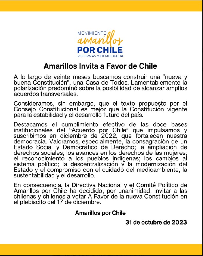 Declaración Amarillos por Chile
