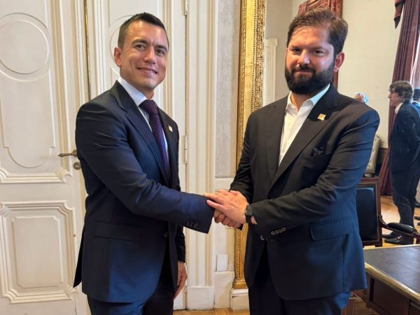 Presidente del Ecuador y Boric sostuvieron una reunión bilateral.