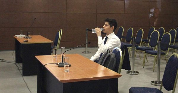 Nicolás Zepeda en el segundo juicio del caso Narumi