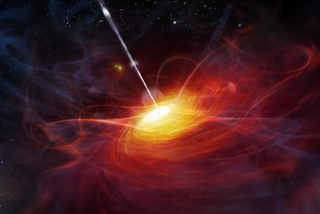 Un equipo internacional de astrónomos ha descubierto el objeto más brillante observado hasta la fecha en el universo conocido: un cuásar que alberga en su núcleo un agujero negro de dimensiones colosales.