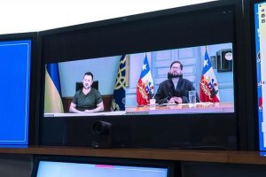 Este miércoles, el Presidente Gabriel Boric se reunió en una videoconferencia con su homólogo ucraniano, Volodimir Zelenski.