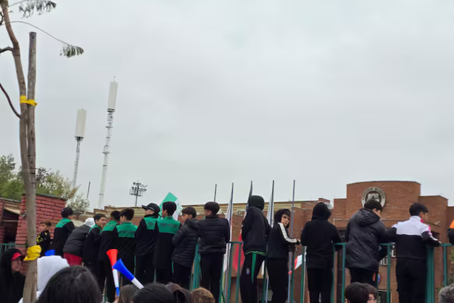 Fotografía de la protesta en las afueras de la ANFP