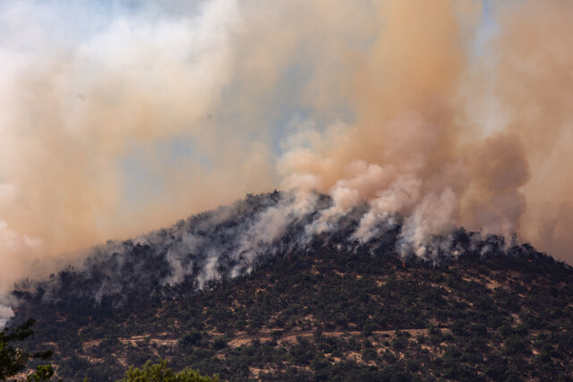 incendio en Colina