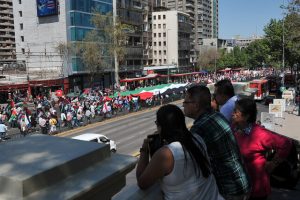 Marcha por la Alameda a un año de la guerra en Gaza