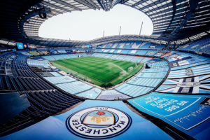 Fotografía del estadio del Manchester City, Etihad Stadium.