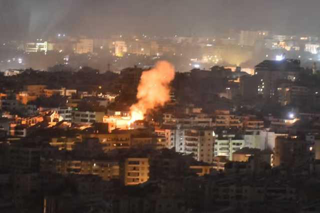 Fotografía de un ataque a Israel