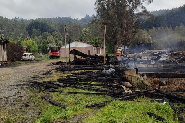 ataque incendiario Los Sauces