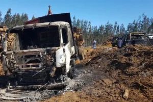 camiones quemados Ercilla