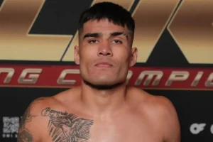 Christopher “Tanke” Ewert durante su combate ante Yuri Panferov en el Dana White’s Contender Series en Las Vegas.