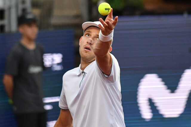 Jarry visiblemente molesto luego de demoras de Norrie para sacar. (Foto: Agencia Uno)