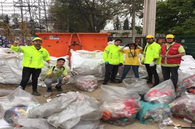 Reciclan 20 toneladas de basura de Parque O'Higgins