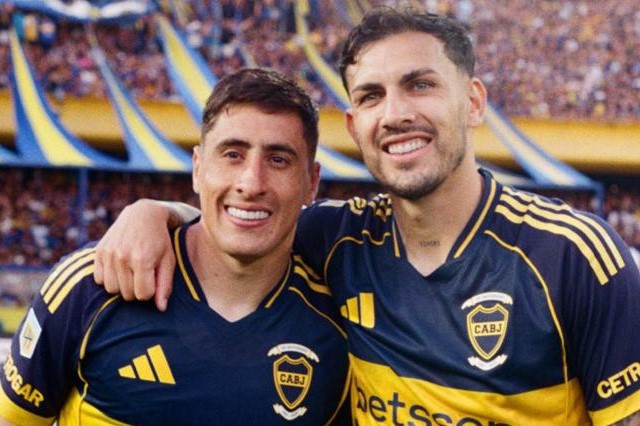 Jugadores de Boca Jrs, post clasificación a la Copa Libertadores.