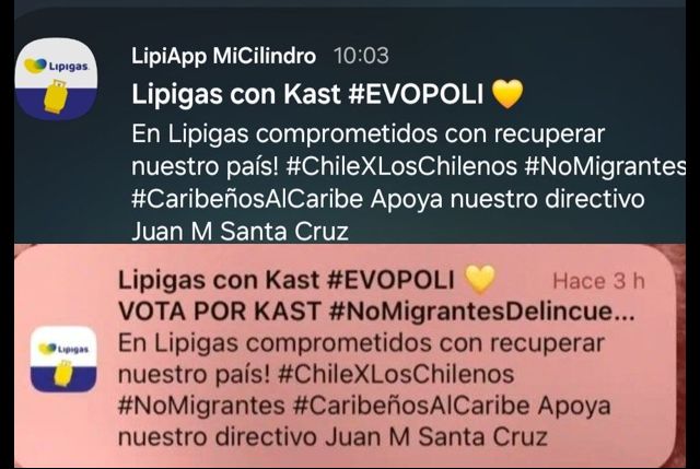 Mensajes emanados de APPLipigas