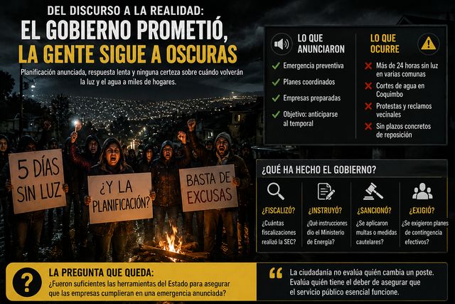 Gobierno prometió anticipación pero persisten cortes y reclamos