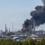 Ucrania paraliza una refinería clave de Rusia