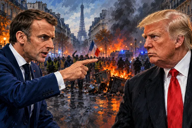 Macron acusa a Trump de usar disturbios para hacer campaña