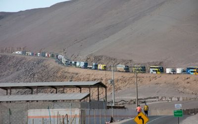 Bolivia y camiones varados