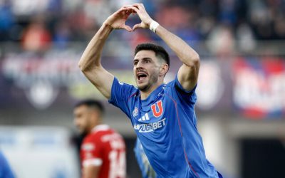 Lucas Di Yorio luego de anotar el gol de la igualdad. (Foto: Agencia Uno)