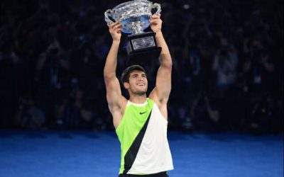 Boceto digital, inspirado en la final del Abierto de Australia 2026.