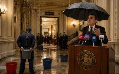 Imagen referencial de las "filtraciones en el congreso", creada con herramientas digitales