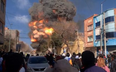 Doble explosión en cuartel boliviano imagen creada con herramientas digitales