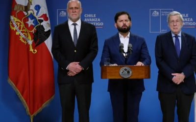 Conferencia en La Moneda fijando La posición de Chile