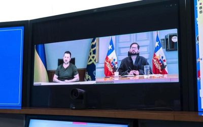 Este miércoles, el Presidente Gabriel Boric se reunió en una videoconferencia con su homólogo ucraniano, Volodimir Zelenski.