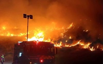 Incendio afecta ladera del cerro Renca