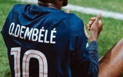 Dembélé homenajea a Diogo Jota.