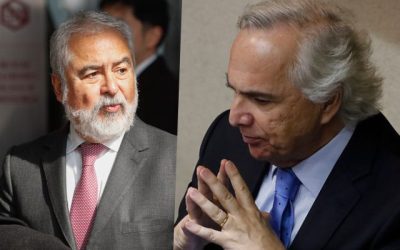 Los apuntados del Caso Audios, Luis Hermosilla y Andrés Chadwick. FOTOS: Agencia UNO