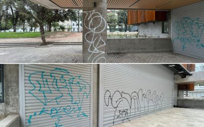 Concejala de Providencia culpa a Matthei de los rayados en Café Literario del Parque Bustamante.