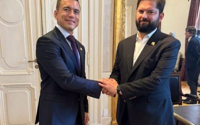 Presidente del Ecuador y Boric sostuvieron una reunión bilateral.
