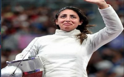 Nada Hafez compitió embarazada.