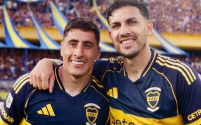 Jugadores de Boca Jrs, post clasificación a la Copa Libertadores.