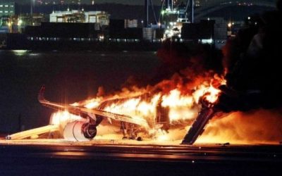 Incendio avión Tokio 1
