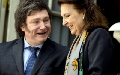 Javier Miley y Diana Mondino. Foto publicada en X por @DianaMondino