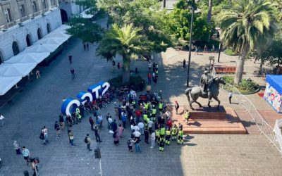 Foto captada desde las dependencias de la Municipalidad de Santiago