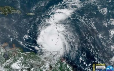 Imagen satelital del Huracán Beryl tomada por RAMMB y CIRA