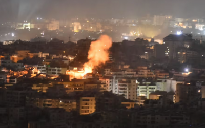 Fotografía de un ataque a Israel