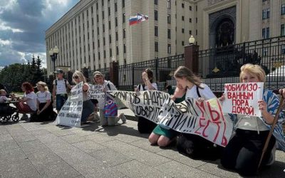 Protesta esposas soldados rusos