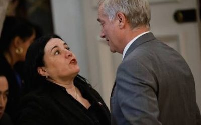 Captura pantalla oportunidad en que Steinert fue removida del Ministerio de Seguridad