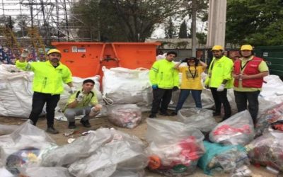 Reciclan 20 toneladas de basura de Parque O'Higgins