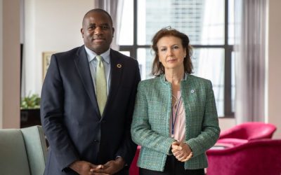 cancilleres de Argentina y el Reino Unido, Diana Mondino y David Lammy