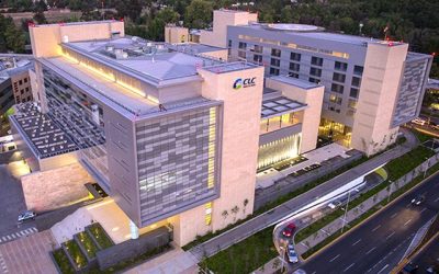 Clínica Las Condes vista aérea Página Web