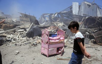 los niños en Gaza